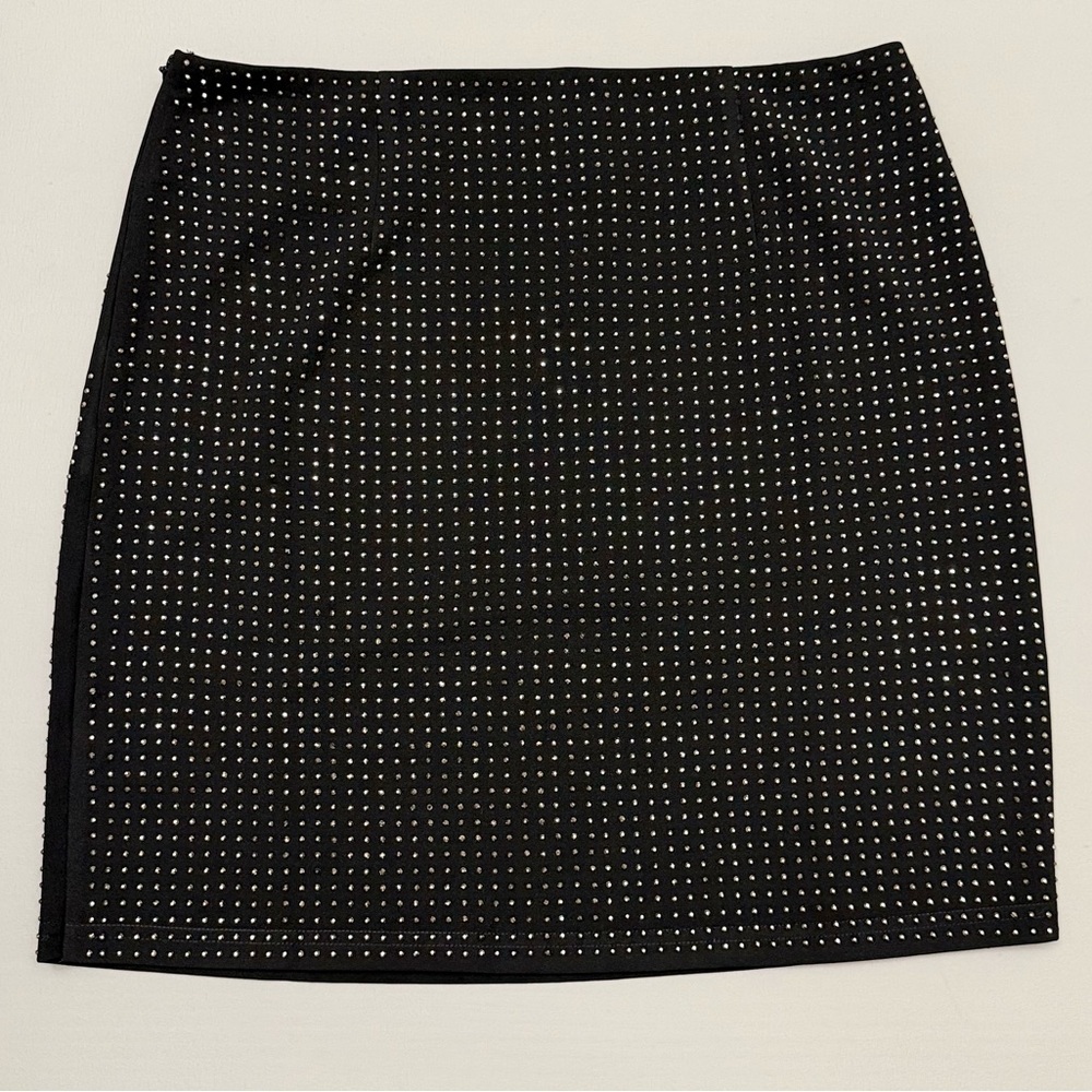 She + Sky Black Studded Pencil Skirt Size L - Picture 5 of 9